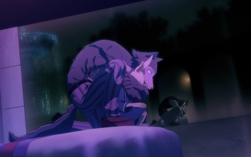 Nice juxtaposition of images. Beastars is full of these little touches.